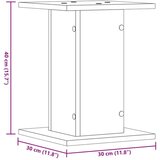  Stalci za zvučnike 2 kom 30 x 30 x 40 cm konstruirano drvo | shoptok.hr