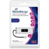 USB 3.2 Gen 1 USB STICK s kliznim mehanizmom i uzicom za privjesak, Silver/Black, 8GB , MR914