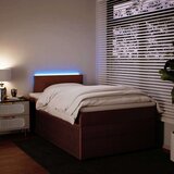 vidaXL Box spring postelja z vzmetnico roza 120x200 cm žamet | Shoptok.si