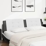  Jastuk za uzglavlje Zadar bijeli i crni 193 cm od umjetne kože | shoptok.hr