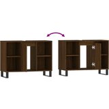 vidaXL ormarić za umivaonik smeđa boja hrasta 80x33x60 cm drveni | shoptok.hr