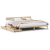 Maison Chic Posteljni okvir - Dvoposteljna postelja - Zakonska postelja brez vzmetnice 180x200 cm trdna borovina-J3382, (21775773) | Shoptok.si
