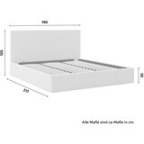 Bessagi Home Oblazinjena Postelja Yara, 180x200, Bela | Shoptok.si