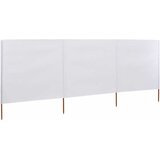  Vjetrobran s 3 panela od tkanine 400 x 120 cm bijeli | shoptok.hr