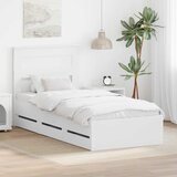  Krevetna konstrukcija Bijelo 100 x 200 cm Inženjersko Drvo | Eponuda.com