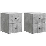  Stenski nočni omarici 2 pcs Betonsko siva 33 x 34,5 x 40 cm, (5000209403) | Shoptok.si