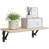  Nosači za zidne police 12 kom. Crna 21.5 x 21.5 x 3.5 cm Čelik | shoptok.hr