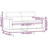  Dvosjed od tkanine siva 140 cm od umjetne kože | shoptok.hr