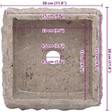  Umivaonik sivi 30 x 30 x 13 cm mramorni | shoptok.hr