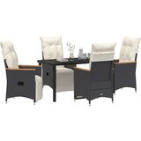  Set 5-delne vrtne jedilne mize z blazinami Črn Poli ratan, (22087800) | Shoptok.si