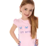 FASARDI Girls' blouse with longer back, light pink