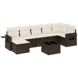 vidaXL 8-dijelni set vrtnih sofa s jastucima smeđi od poliratana | shoptok.hr