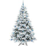 vidaXL Umestno božično drevo med 300 LED Zelena 210 cm PE in PVC | Shoptok.si