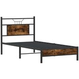 vidaXL Posteljni okvir brez vzmetnice hrast 80x200 cm inženirski les | Shoptok.si