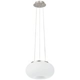 Eglo Bela/v srebrni barvi viseča svetilka s steklenim senčilom ø 28 cm OPTICA – | Shoptok.si