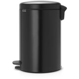 Brabantia Koš za smeti s pedalom 20 L s plastičnim vložkom - mat črna | Shoptok.si