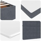vidaXL Otomanski posteljni okvir z vzmetnicami siv 80x200 cm žamet | Shoptok.si
