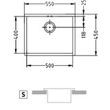 Alveus NERJAVNO POMIVALNO KORITO MONARCH QUADRIX 50,COPPER 550X450 MM | Shoptok.si