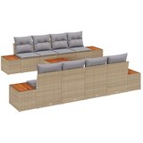  Set od 9 dijelova vrtnog namještaja s jastučićima bež poli ratan akacija | shoptok.hr