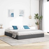  Otomanski krevet s pohranom Tamno siva 160 x 200 cm tkanina | shoptok.hr
