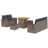  Vrtna sedežna garnitura z blazino 8 pcs Siva, (5000133427) | Shoptok.si
