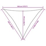  Jedro za zaštitu od sunca 160 g/m² Trokutasto pijesak 2,5x2,5x3,5 m HDPE | Shoptok.si