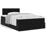 vidaXL Otomanski okvir kreveta s madraca crni 120x190 cm baršunasti | shoptok.hr
