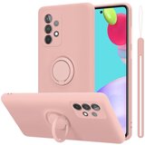Cadorabo Ohišje, združljiv s Samsungom v tekoči roza barvi - zaščitni pokrov iz fleksibilnega silikona TPU z obročem, (20588997) | Shoptok.si
