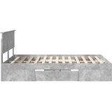  Okvir za krevet s uzglavljem Betonski sivi 160 x 200 cm - Beton siva 160 x 200 cm | shoptok.hr