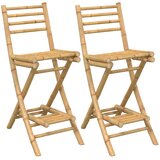  Vanjski bar stol i stolice 3 kom. 2-sjedala Prirodna Bambus Smeđa 110 x 55 x 210 cm | shoptok.hr