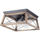 Rustik 168 plafonska svetiljka 2*E27 crna/drvo Cene