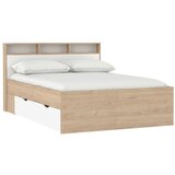 Tvilum Bračni krevet u dekoru hrasta s prostorom za odlaganje bez podnice 140x200 cm u prirodnoj boji Ikast – | shoptok.hr
