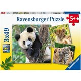 Ravensburger puzzle – Panda/ tigar/ lav - 3x49 delova Cene