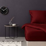  de maroon maroon satin single xl fitted sheet (de) Cene