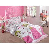  Beatiful girl - whitepinkyellowfuchsiagreen single quilted bedspread set | ePonuda.com