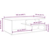  Stolić za kavu boja hrasta 102 x 55 x 35 cm konstruirano drvo | shoptok.hr