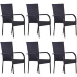  7-dijelni vrtni blagovaonski set crni | shoptok.hr