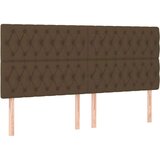 vidaXL box spring postelja z vzmetnico temno rjav 200x200 cm blago, (21118442) | Shoptok.si