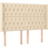 vidaXL Vzglavje z ušesi krem 163x16x118/128 cm blago, (20932631) Cene