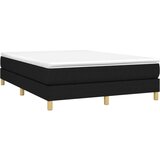  Za krevet s oprugama crni 140 x 190 cm od tkanine | shoptok.hr