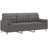 vidaXL Kavč trosed z blazinami temno siv 180 cm blago | Shoptok.si