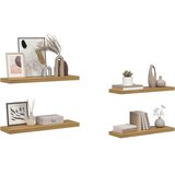  Polica na zidu 4 pcs Smeđa 90 x 23 5 x 4 cm Konstruirano drvo | shoptok.hr