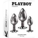 Playboy - analni dildo set - 3 dijela (srebrni) | shoptok.hr