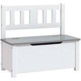 vidaXL Dječja klupa za pohranu bijelo-siva 60 x 30 x 55 cm MDF | shoptok.hr