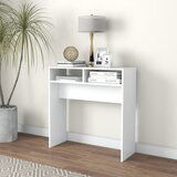 Maison Chic konzolna miza - miza ob steni bela 78x30x80 cm iverna plošča, (21786512) | Shoptok.si