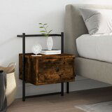  The Living Store Nočna omarica stenska dimljen hrast 35x30x51 cm inženirski les - Nočna Omarica, (21445110) | Shoptok.si