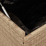  Vrtna kutija za pohranu s kotačima miješana bež 110x55x73 cm | shoptok.hr