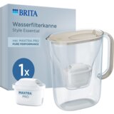 Brita Vrč za filtriranje vode Style Essential 2,4 l - peščena | Shoptok.si