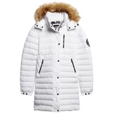 Superdry FUJI HOODED MID LENGTH PUFFER Bijela Cijene