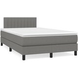  box spring s madracem LED tamnosivi 120 x 190 cm tkanina | shoptok.hr